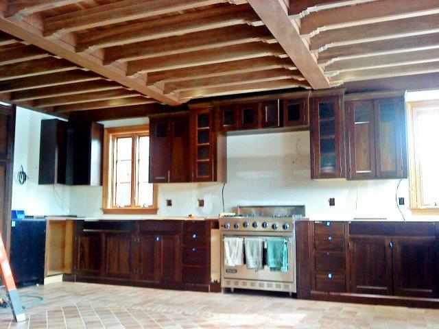 Arundel Maine Home Kitchen Remodel and Wood Beams